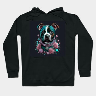 Staffy Enjoys Roses Hoodie